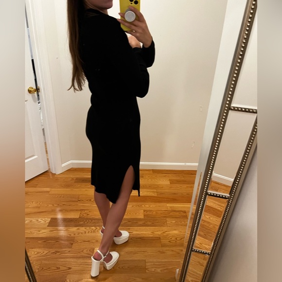 Kangol & H&M Ribbed Bodycon Dress Long Sleeve - Picture 4 of 7